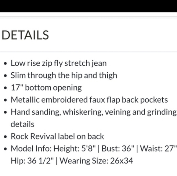 Rock Revival Evella Bootcut Jeans Size 25 - Picture 16 of 16